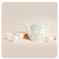 סט תה פורצלן - קומקום ו-4 ספלים - Doterra Tea Set
