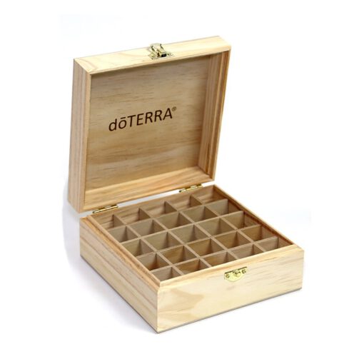 קופסת עץ doterra לאחסון 25 שמנים