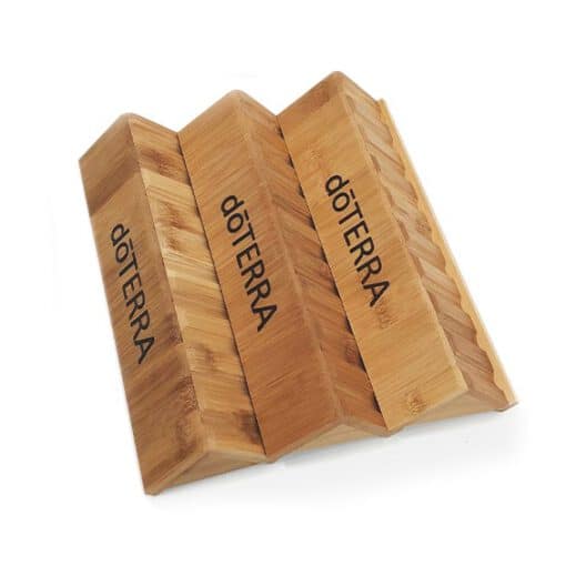 מעמד תצוגה מעץ לשמנים אתריים 9 מקומות - Doterra Wooden Display Tray